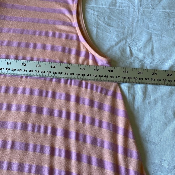 Everly Women's Orange / Lilac Striped  A-Line Tank Top Summer Dress‎ Size Medium - Picture 6 of 10